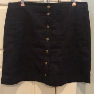 Black Faux Suede Skirt